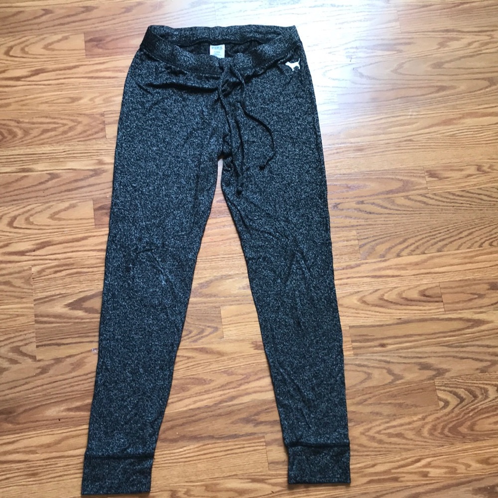 PINK VS black and white spotted sweats